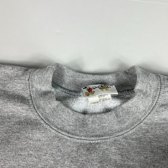 2005 Disney World Party Never Ends Sweatshirt Extra Extra Large Grey Crewneck - Picture 6 of 14